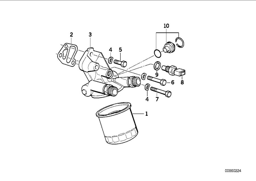 11429059338 - BMW Gasket set. Lubrication, System, Oil, Filter, Engine