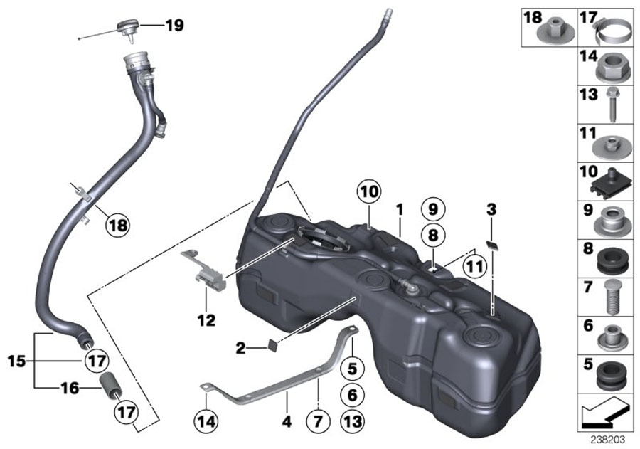 2015 BMW 328d Tension strap. Fuel, Tank, System, Mounting - 16117216537